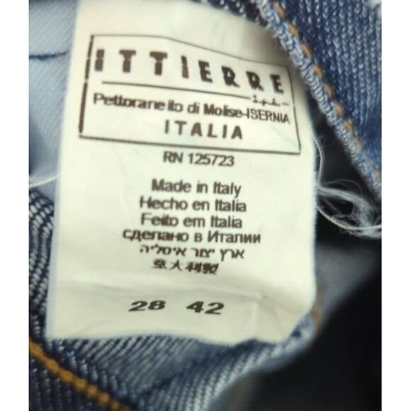 Just Cavali Ittierre Blue Distressed Denim Jeans Made in Italy Womens 28 42 - Picture 10 of 11
